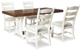 Hoover Furniture Outlet - Ashley Furniture - Valebeck Dining Table and 4 Chairs - Dining Table and 4 Chairs - D546D2